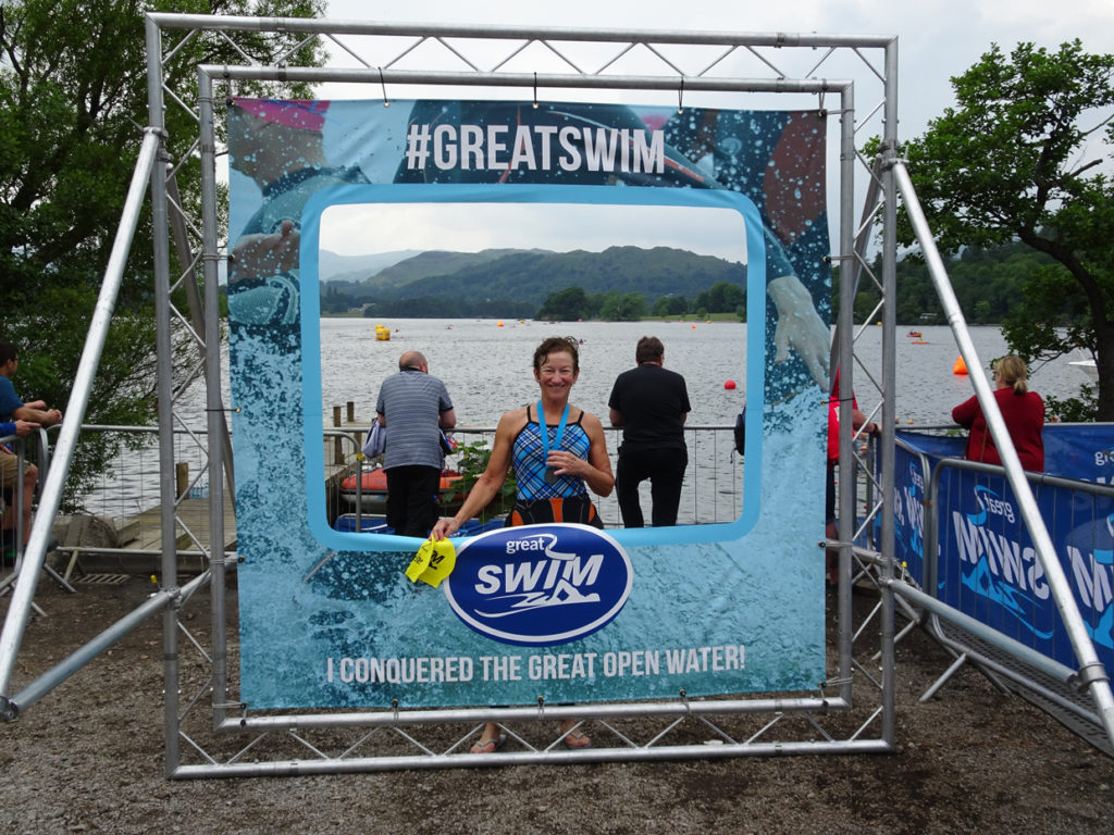Kathleen Bober at the Great North Swim 2016, Lake Windermere