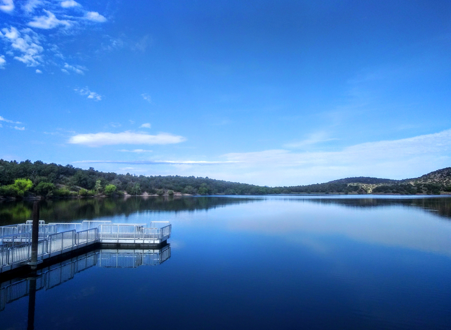 Parker Canyon Lake on a calm day in July 2018