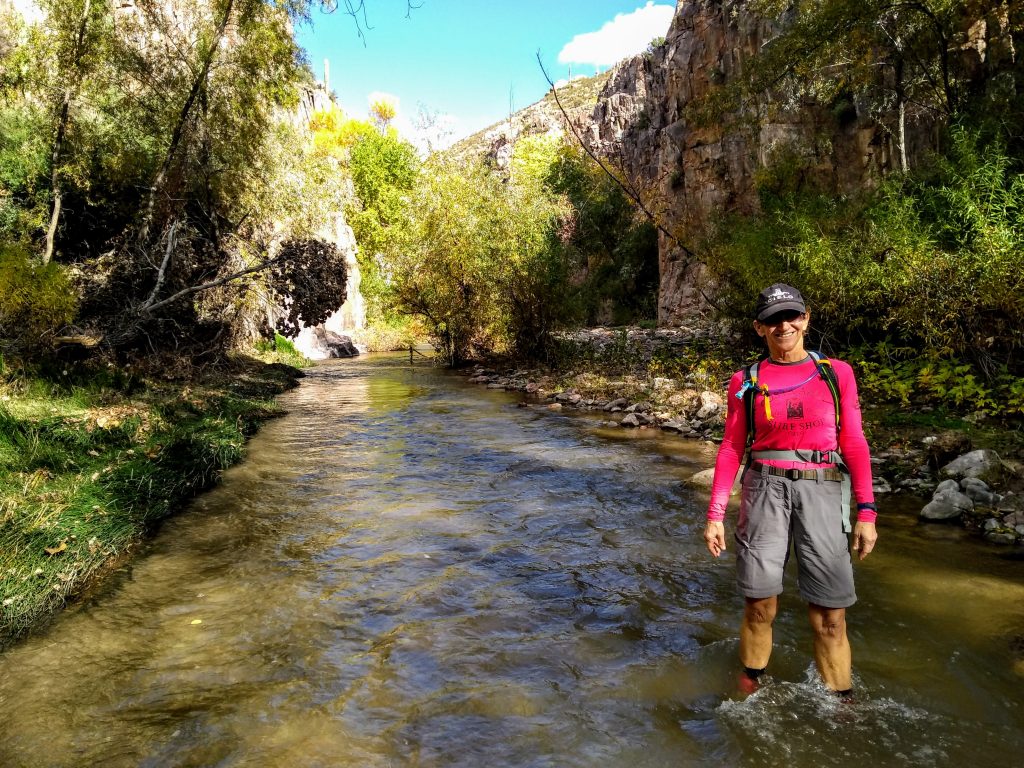 Kathleen Bober in Aravaipa Canyon Arizona December 2019