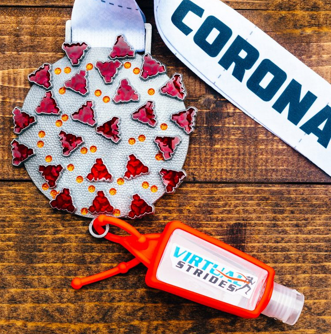 Virtual Strides Coronavirus Relief Run medal