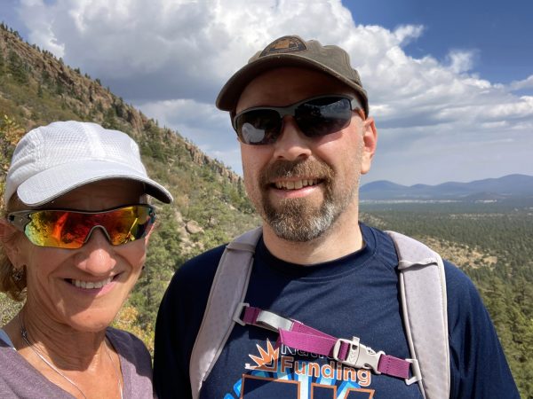 Kathleen Bober and Alastair Laing hiking in Flagstaff