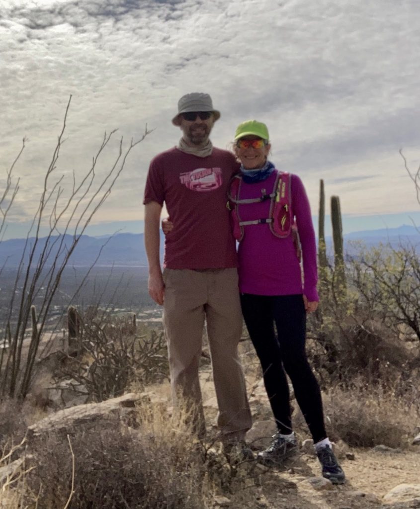 Alastair and Kathleen hiking in the Tortolita Mountains