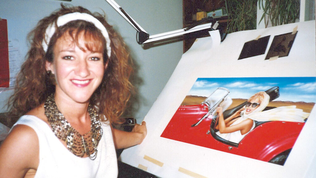 Kathleen Bober, airbrush illustration, 1990